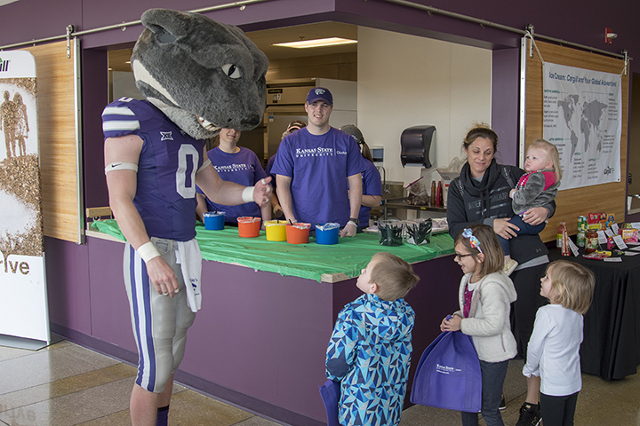 The April 6 Open House at K-State Olathe includes ice cream from Call Hall and Willie the Wildcat!