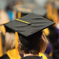 Students at commencement