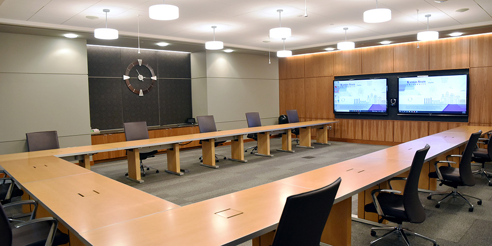 Board room at K-State Olathe campus.