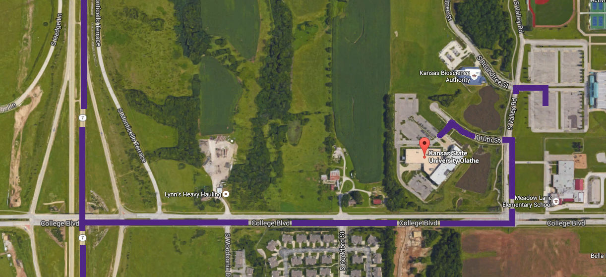 K-State Olathe map