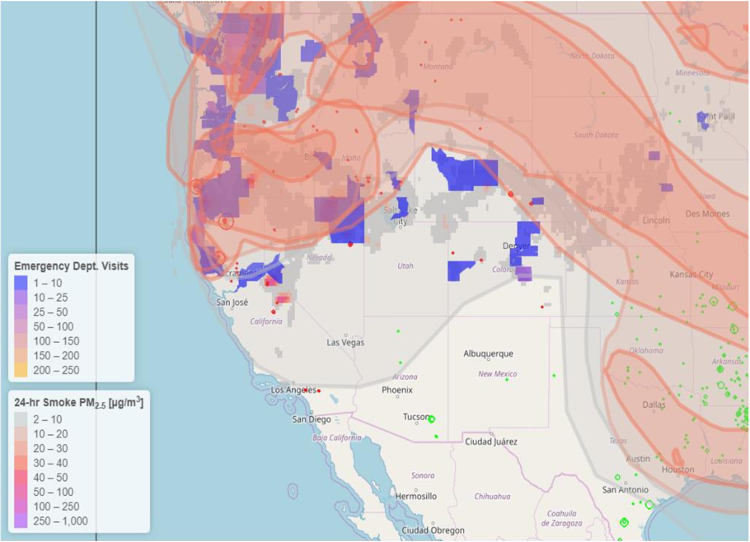 Smoke Health Impact Assessment Daily Forecaster Tool with Emergency Department Visit Predictions