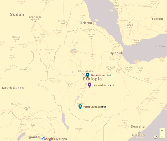 District Study Sites for Rabies